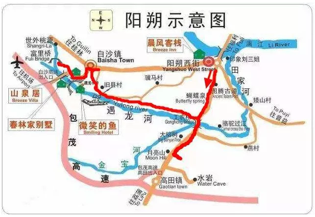 陽(yáng)朔十里畫廊騎行路線攻略(圖)